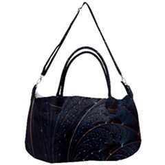 Abstract Dark Shine Structure Fractal Golden Removable Strap Handbag by Vaneshop