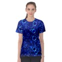 Blue Bubbles Abstract Women s Sport Mesh Tee View1