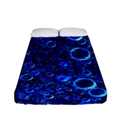 Blue Bubbles Abstract Fitted Sheet (full/ Double Size) by Vaneshop