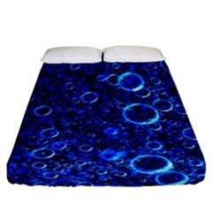 Blue Bubbles Abstract Fitted Sheet (california King Size) by Vaneshop