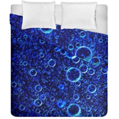 Blue Bubbles Abstract Duvet Cover Double Side (california King Size) by Vaneshop