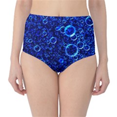 Blue Bubbles Abstract Classic High-waist Bikini Bottoms by Vaneshop