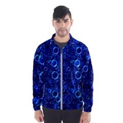 Blue Bubbles Abstract Men s Windbreaker by Vaneshop