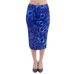 Blue Bubbles Abstract Midi Pencil Skirt by Vaneshop