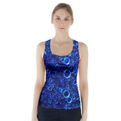 Blue Bubbles Abstract Racer Back Sports Top by Vaneshop