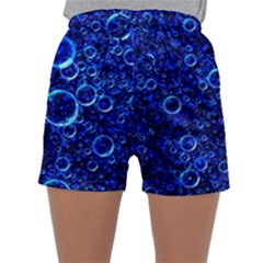 Blue Bubbles Abstract Sleepwear Shorts