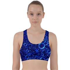 Blue Bubbles Abstract Back Weave Sports Bra by Vaneshop