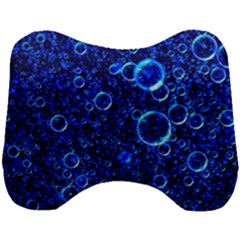 Blue Bubbles Abstract Head Support Cushion by Vaneshop