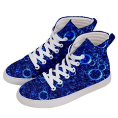 Blue Bubbles Abstract Men s Hi-top Skate Sneakers by Vaneshop