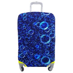 Blue Bubbles Abstract Luggage Cover (medium) by Vaneshop