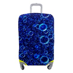 Blue Bubbles Abstract Luggage Cover (small) by Vaneshop