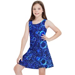 Blue Bubbles Abstract Kids  Lightweight Sleeveless Dress by Vaneshop