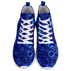 Blue Bubbles Abstract Men s Lightweight High Top Sneakers by Vaneshop