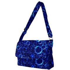 Blue Bubbles Abstract Full Print Messenger Bag (s) by Vaneshop