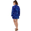 Blue Bubbles Abstract Long Sleeve Kimono View2