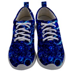 Blue Bubbles Abstract Mens Athletic Shoes by Vaneshop