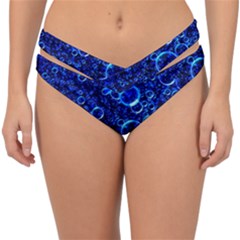 Blue Bubbles Abstract Double Strap Halter Bikini Bottoms by Vaneshop