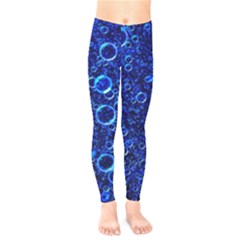 Blue Bubbles Abstract Kids  Classic Winter Leggings by Vaneshop