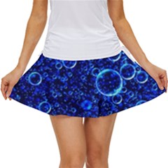 Blue Bubbles Abstract Women s Skort