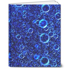 Blue Bubbles Abstract 8  X 10  Softcover Notebook