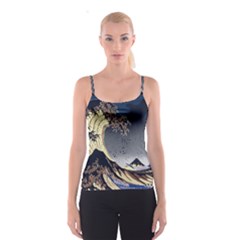 The Great Wave Off Kanagawa Japanese Waves Spaghetti Strap Top by Vaneshop