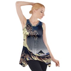 The Great Wave Off Kanagawa Japanese Waves Side Drop Tank Tunic by Vaneshop