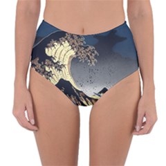 The Great Wave Off Kanagawa Japanese Waves Reversible High-waist Bikini Bottoms by Vaneshop