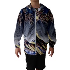 The Great Wave Off Kanagawa Japanese Waves Kids  Hooded Windbreaker by Vaneshop