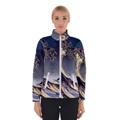 The Great Wave Off Kanagawa Japanese Waves Women s Bomber Jacket by Vaneshop