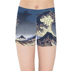 The Great Wave Off Kanagawa Japanese Waves Kids  Sports Shorts by Vaneshop