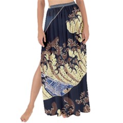 The Great Wave Off Kanagawa Japanese Waves Maxi Chiffon Tie-up Sarong by Vaneshop