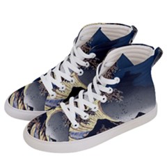 The Great Wave Off Kanagawa Japanese Waves Men s Hi-top Skate Sneakers by Vaneshop