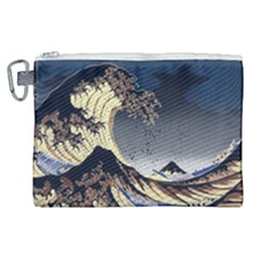 The Great Wave Off Kanagawa Japanese Waves Canvas Cosmetic Bag (xl) by Vaneshop