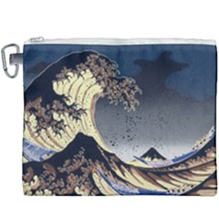 The Great Wave Off Kanagawa Japanese Waves Canvas Cosmetic Bag (xxxl) by Vaneshop