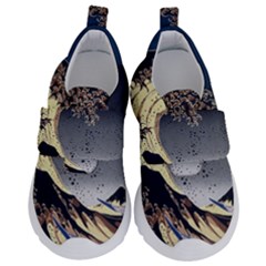 The Great Wave Off Kanagawa Japanese Waves Kids  Velcro No Lace Shoes by Vaneshop