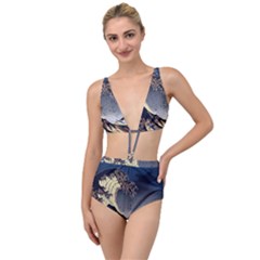 The Great Wave Off Kanagawa Japanese Waves Tied Up Two Piece Swimsuit by Vaneshop