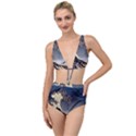 The Great Wave Off Kanagawa Japanese Waves Tied Up Two Piece Swimsuit View1