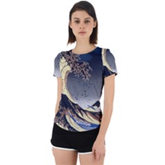 The Great Wave Off Kanagawa Japanese Waves Back Cut Out Sport Tee by Vaneshop