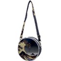 The Great Wave Off Kanagawa Japanese Waves Crossbody Circle Bag View1