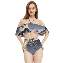 The Great Wave Off Kanagawa Japanese Waves Halter Flowy Bikini Set  by Vaneshop