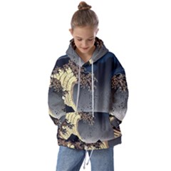 The Great Wave Off Kanagawa Japanese Waves Kids  Oversized Hoodie by Vaneshop