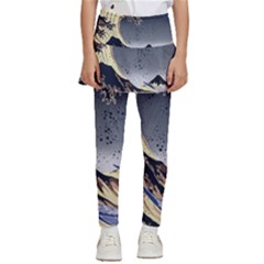 The Great Wave Off Kanagawa Japanese Waves Kids  Skirted Pants by Vaneshop