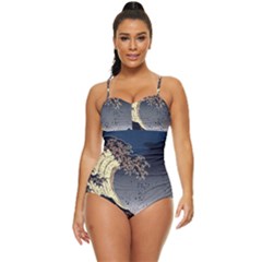 The Great Wave Off Kanagawa Japanese Waves Retro Full Coverage Swimsuit by Vaneshop