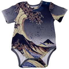 The Great Wave Off Kanagawa Japanese Waves Baby Short Sleeve Bodysuit by Vaneshop