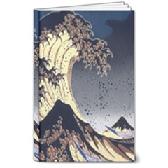 The Great Wave Off Kanagawa Japanese Waves 8  X 10  Hardcover Notebook