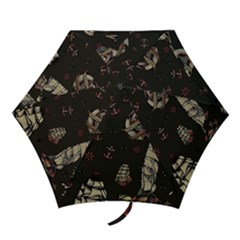 Vintage Tattoos Nautical Mini Folding Umbrellas by Vaneshop