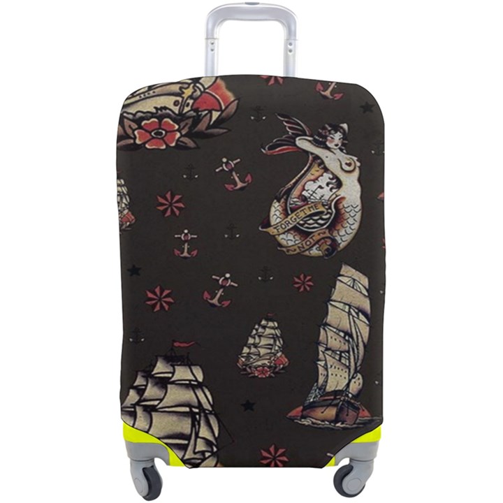 Vintage Tattoos Nautical Luggage Cover (Large)