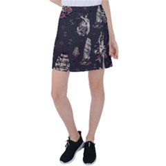 Vintage Tattoos Nautical Tennis Skirt by Vaneshop