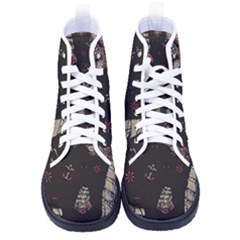 Vintage Tattoos Nautical Kid s High-top Canvas Sneakers