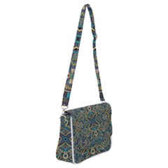 Seamless Floral Pattern Shoulder Bag With Back Zipper by zhou